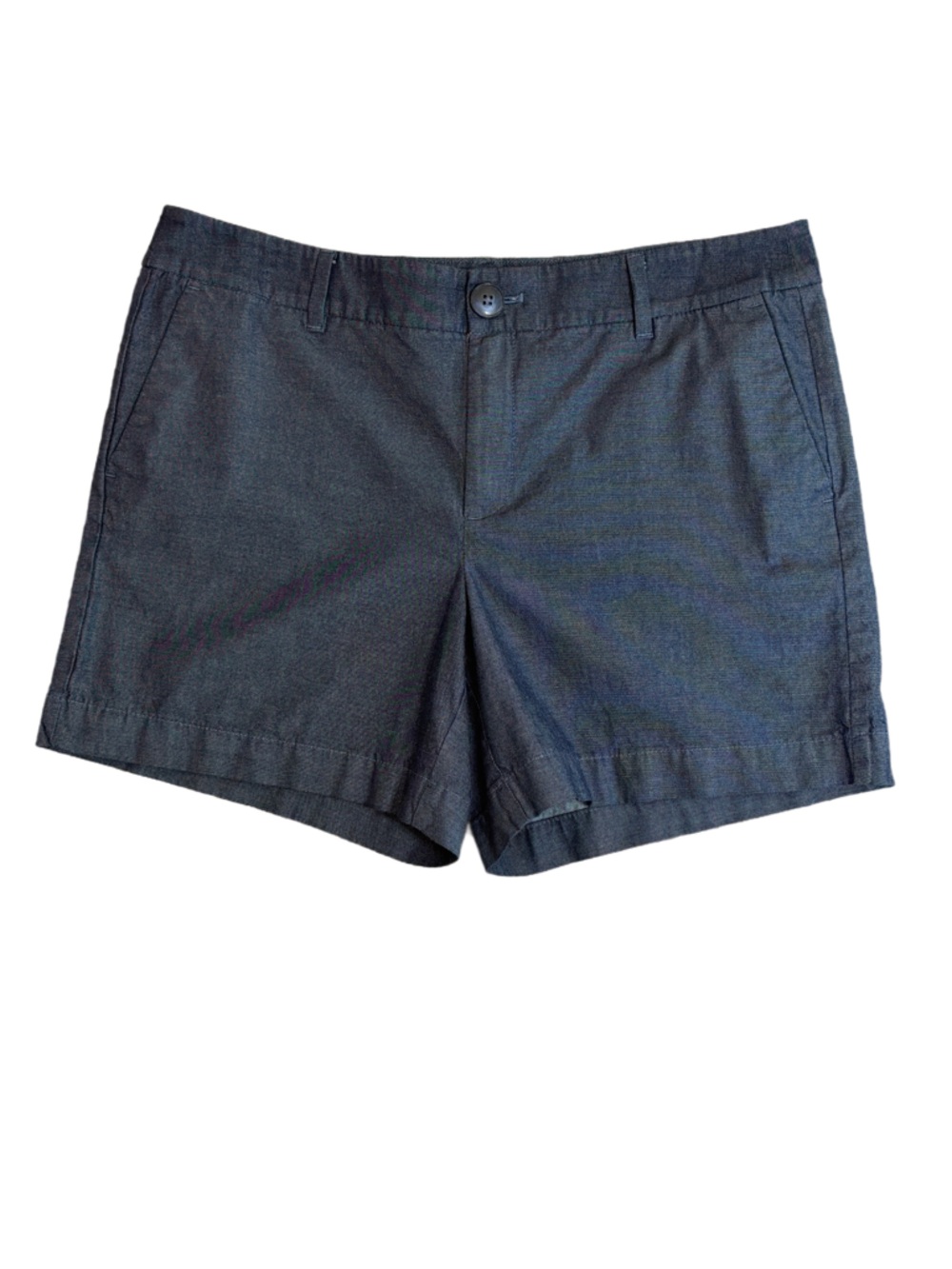 Ann Taylor Dark Wash Chambray Chino Shorts